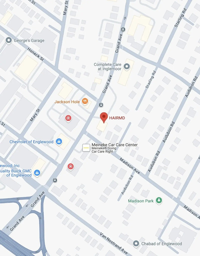 HAIRMD clinic location — 363 Grand Avenue, Englewood NJ